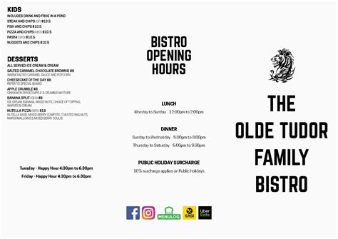 olde tudor launceston|olde tudor hotel menu.